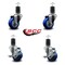 Service Caster 3'' Blue Poly Wheel Swivel 1-5/8'' Expanding Stem Caster Set 2 Brakes, 4PK SCC-EX20S314-PPUB-BLUE-2-TLB-2-158 - alternate 4